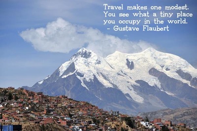 photo of snow capped mountains with quote by gustave flaubert