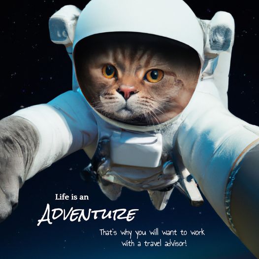 Meme of a cat in space