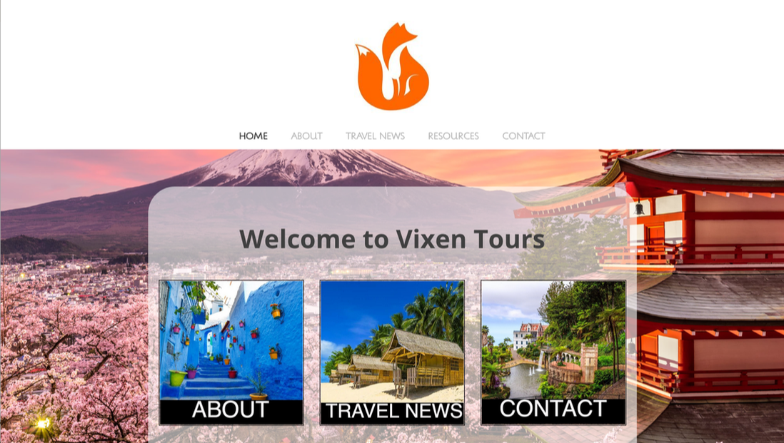 Vixen Tours homepage